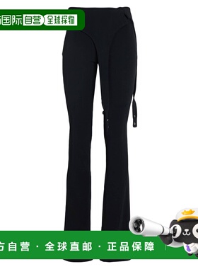 香港直邮Courreges 女士 喇叭裤子 black黑色 舒适时尚