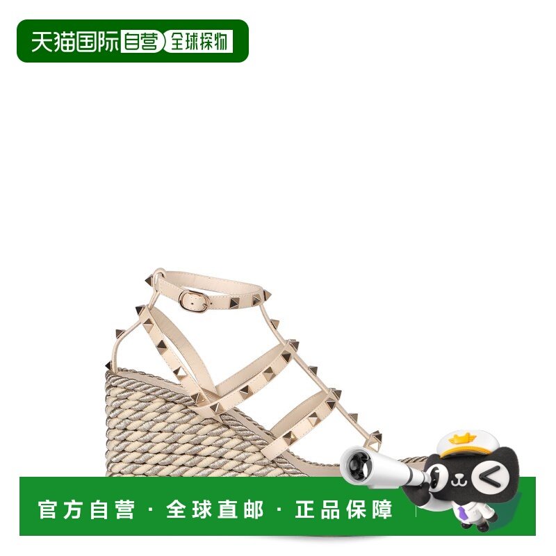 1h可退 香港直邮valentino 华伦天奴 女士 铆钉皮质坡跟鞋 WS0F95,女鞋,浅口单鞋,淘宝优惠券,粉丝福利购,淘宝优惠卷