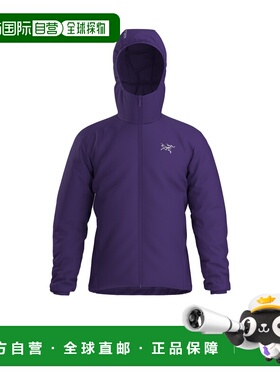 自营1h可退 欧洲直邮Arc'Teryx始祖鸟 Atom男士深紫色涤纶连帽夹