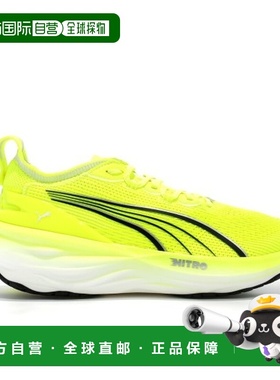 自营欧洲直邮PUMA彪马 FOREVERRUN NITRO男士亮黄色合成纤维缓震