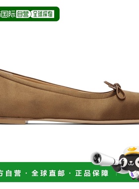 1h可退 香港直邮aeyde 女士 棕色 Gabriella Satin 芭蕾鞋 A11FL0