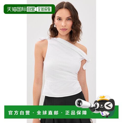1h可退 美国直邮Staud 女士 Bellaria 上衣 white白色 舒适时尚