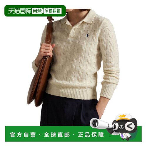香港直邮Polo Ralph Lauren 长袖POLO领毛衣 211972132羊绒针织衫