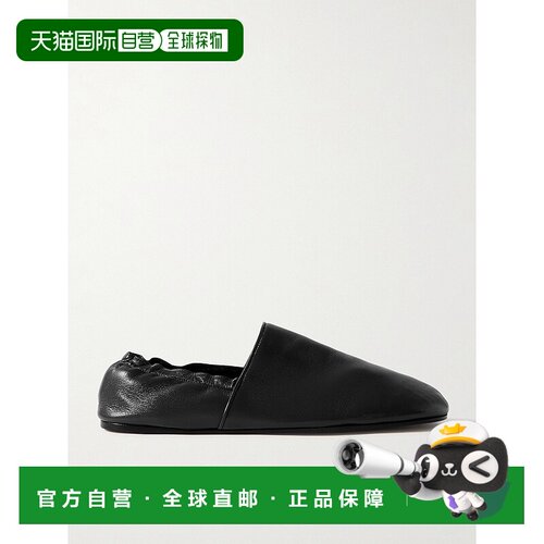 1h可退 香港直邮KHAITE 女士 Banks 皮质乐福鞋 F4054931BLACK200