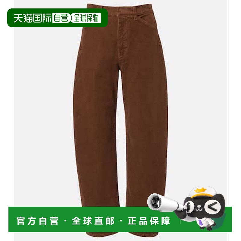 1h可退 香港直邮NILI LOTAN 女士 Tribeca barrel-leg 棉混纺灯芯
