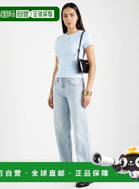 欧洲直邮Tommy Jeans  女装 短袖T恤衫 冬天 蓝色 TJW SLIM ESSEN