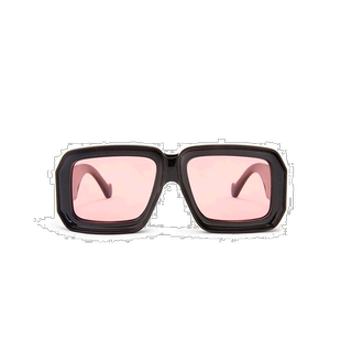 自营1h可退 欧洲直邮Loewe罗意威墨镜黑色醋纤粗框粉色镜片气质简