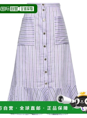 香港直邮Sandro 女士 中长半身裙 purple紫色 舒适时尚