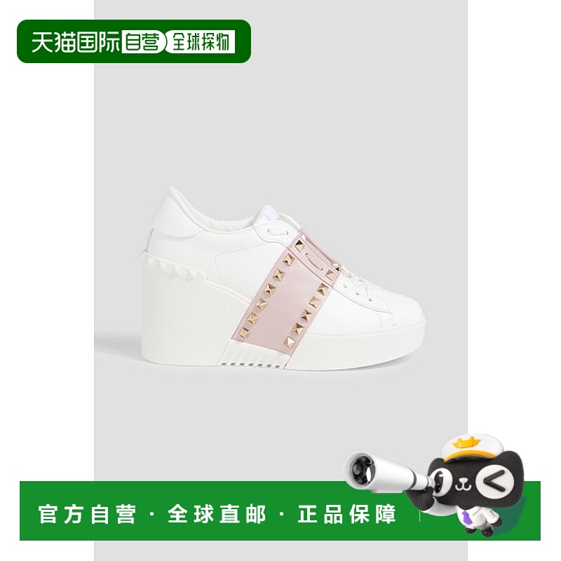 1h可退 香港直邮Valentino 华伦天奴 女士 Untitled 铆钉皮质坡跟