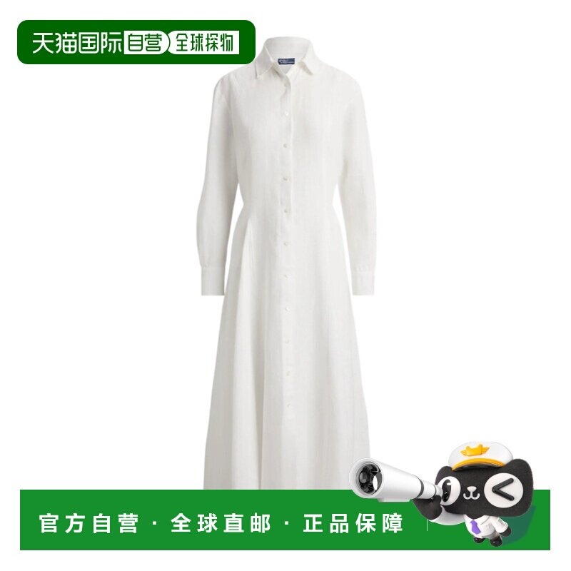 香港直邮Ralph Lauren A字衬衫裙连衣裙长裙 211B19141裙子女装