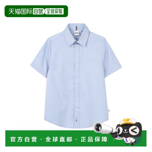 香港直邮BOSS 波士 男童 MANICHE CORTE 衬衫童装 J53160K77D
