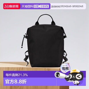 欧洲直邮Longchamp珑骧女士黑色帆布大容量双肩背包