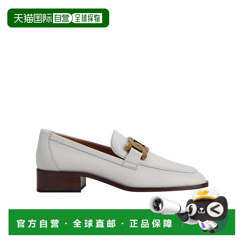 香港直发TOD'S托德斯女士灰色皮质徽标搭扣高跟鞋XXW28K0FR00GOC