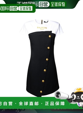 香港直邮Balmain 徽标连衣裙 BU1C41I0192