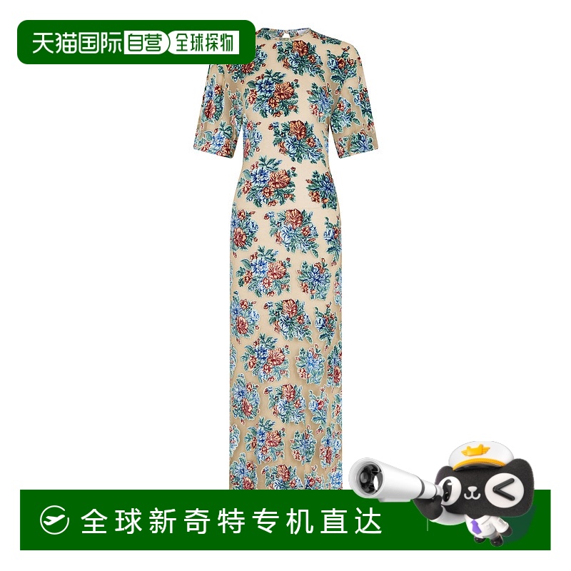 1h可退 香港直邮Rabanne 女士 花朵长款连衣裙  舒适时尚