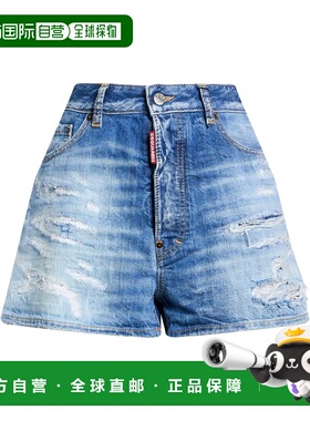 香港直邮Dsquared2 二次方 女士 牛仔短裤 blue蓝色 舒适时尚