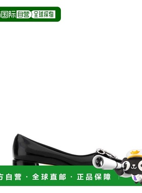 香港直邮Jimmy Choo 周仰杰 女士 Auria 黑色皮质芭蕾平底鞋 AURI