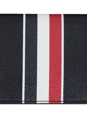 香港直邮Thom Browne 汤姆 布朗 男士 黑色 Pebble Grain RWB Str