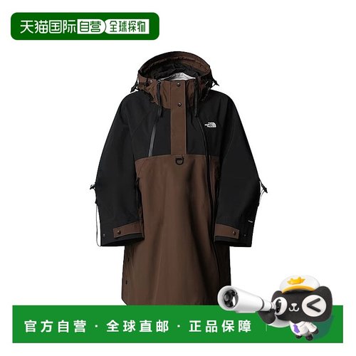 自营欧洲直邮The North Face北面 Dryvent女士棕色尼龙防水连帽大