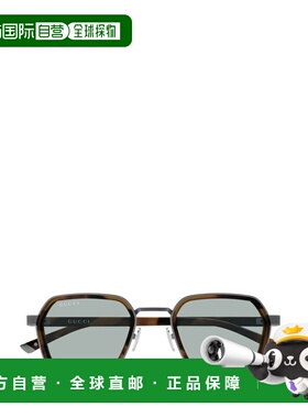 1h可退 香港直邮Gucci 古驰 男士 Eyewear 方形镜框太阳镜 GG2074