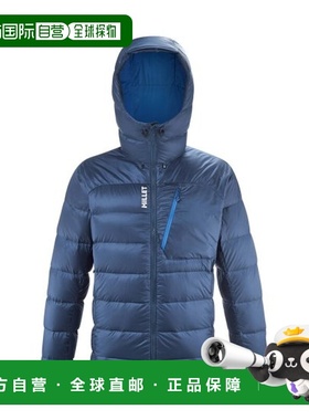 自营欧洲直邮MILLET MAGMA男士深牛仔蓝尼龙鹅绒拉链羽绒服