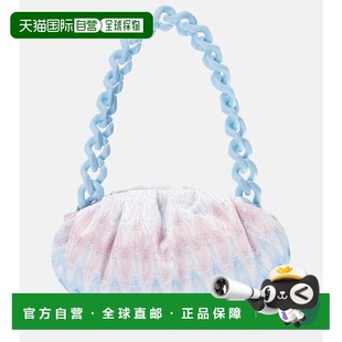 1h可退 香港直邮MISSONI 米索尼 女士 之字纹渐变金银线肩包