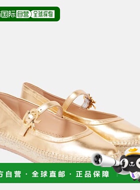 香港直邮Gianvito Rossi 吉安维托 罗西 女士 Elda 金属感皮质麻