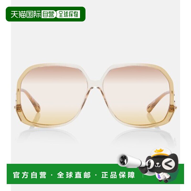 香港直邮Chloe 蔻依 女士 波浪方框太阳眼镜 beige米色 舒适时尚