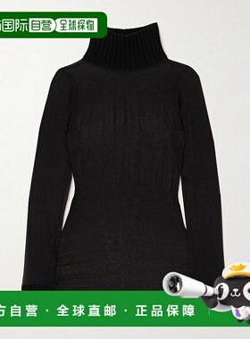香港直邮Valentino 华伦天奴 女士 网纱罗纹针织高领毛衣 5B0MG24