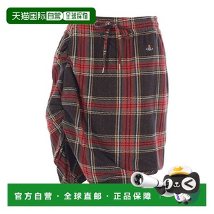 褶饰格纹迷你裙 Westwood 1J01000FJ009 香港直邮Vivienne 1h可退