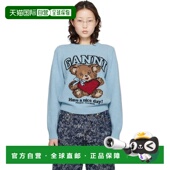 香港直邮GANNI 毛衣 甘尼 蓝色 1h可退 Wool 女士 Graphic A10700