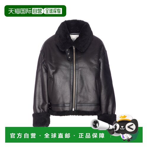 香港直邮DUNST 女士外套 UDJU5D123BKBLACK AW2025 黑色皮衣