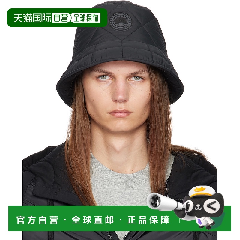 香港直邮Canada Goose 加拿大鹅 男士 黑色填充双面渔夫帽 6888U