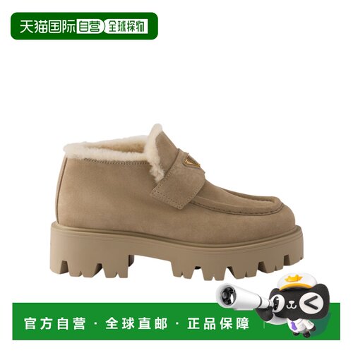 1h可退 Prada 绒面革乐福鞋 1D594O054FZF50松糕鞋