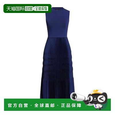 1h可退 香港直邮THEORY 希尔瑞 女士 中长连衣裙 blue蓝色 舒适时