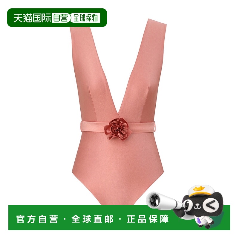 香港直邮ZIMMERMANN 女士 LUCKY 1PC 深V花朵泳装 4371WSS252