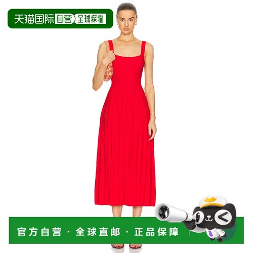 美国直邮Staud 女士 Ellison 连衣裙 R24S2213VN red红色 舒适时