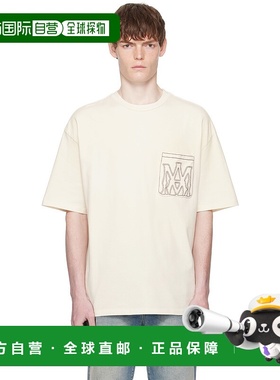 1h可退 香港直邮AMIRI 男士 灰白色 MA Outline Oversized T 恤 A