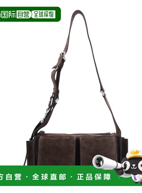 1h可退 香港直邮Miu Miu 缪缪 女士 棕色皮革肩包 5BC205VPOO2CSS