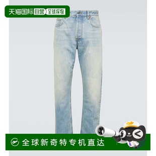 香港直邮Valentino 男士 1h可退 华伦天奴 短款 直筒牛仔裤