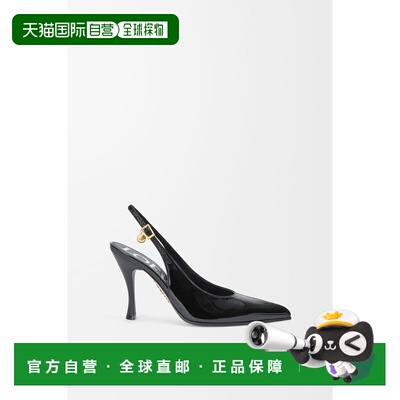 欧洲直邮New Comic款混合皮革Slingback后带高跟鞋单鞋凉鞋
