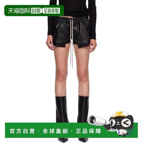 1h可退 香港直邮rick owens 瑞克 欧文斯 女士 黑色 Tower Fog 皮