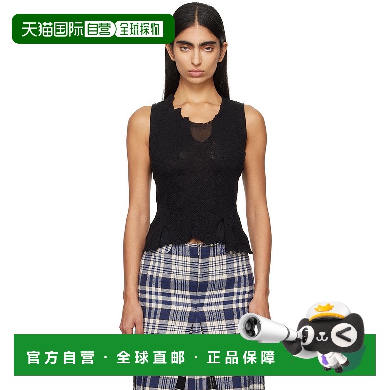 香港直邮Our Legacy 女士 黑色 Ragged 马甲 W4246RB针织