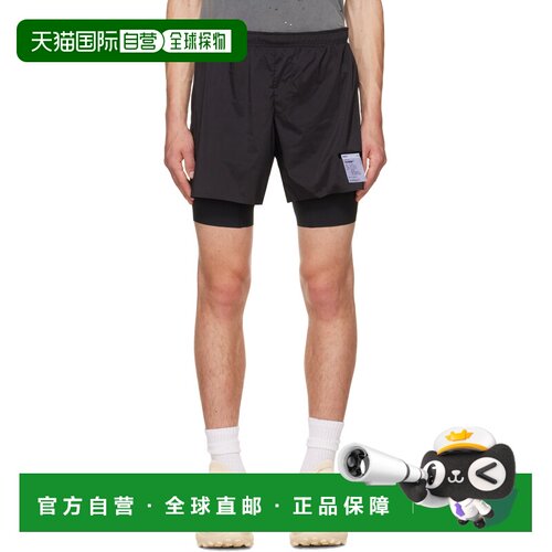 1h可退 香港直邮Satisfy 男士 黑色 TechSilk 短裤 1207400000