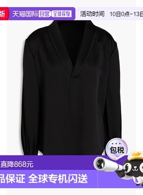 香港直邮Simkhai 女士 缎面绉纱衫 1242014QBLACK女装上衣