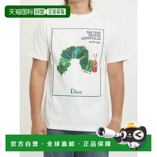 1h可退 香港直邮dior 迪奥 桀傲 男士 Book Cover 刺绣T恤 693J60