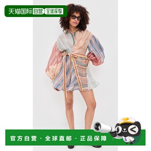 1h可退 香港直邮ZIMMERMANN 女士 Rebellion 条纹迷你连衣裙
