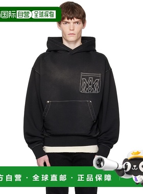 1h可退 香港直邮AMIRI 男士 黑色 MA Outline Oversized 连帽衫 A