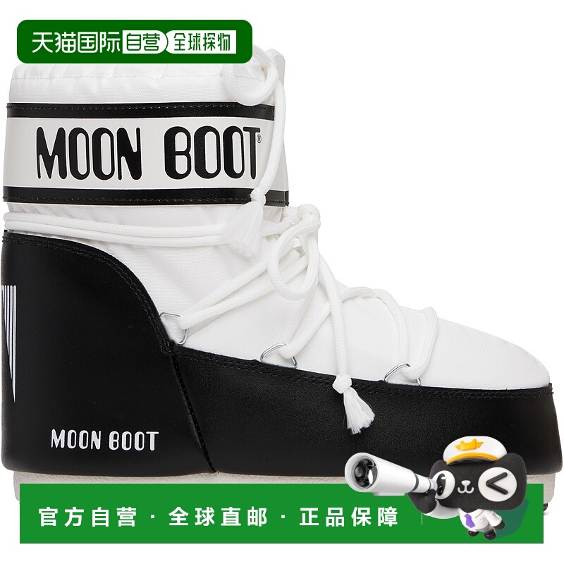 香港直邮moon boot 月亮靴 男士 白色 & 黑色 Icon Low Nylon 踝