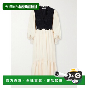 SEA 海洋 女士 Adelina 梭织凸纹花边蕾丝长款连衣裙 RS2